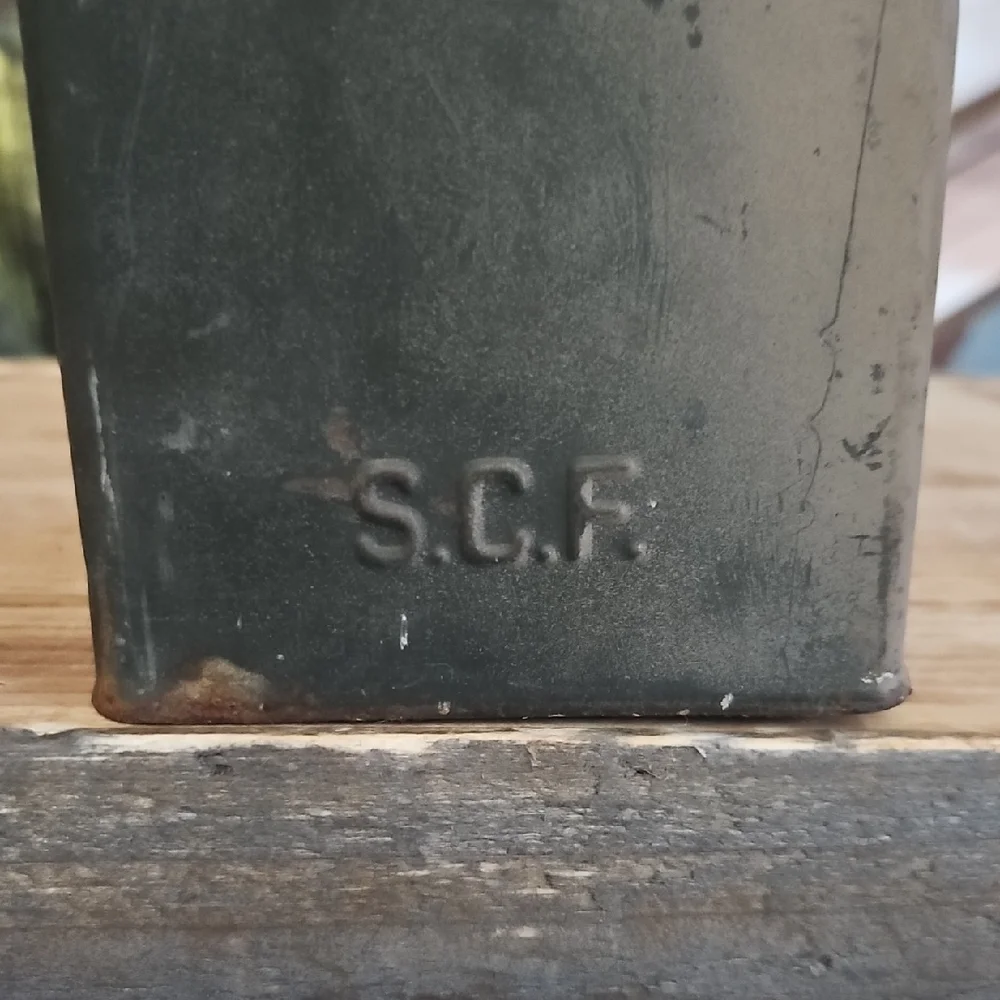 Vintage Metal Ammo Box - Army Green And Gray - Picture 14 of 16